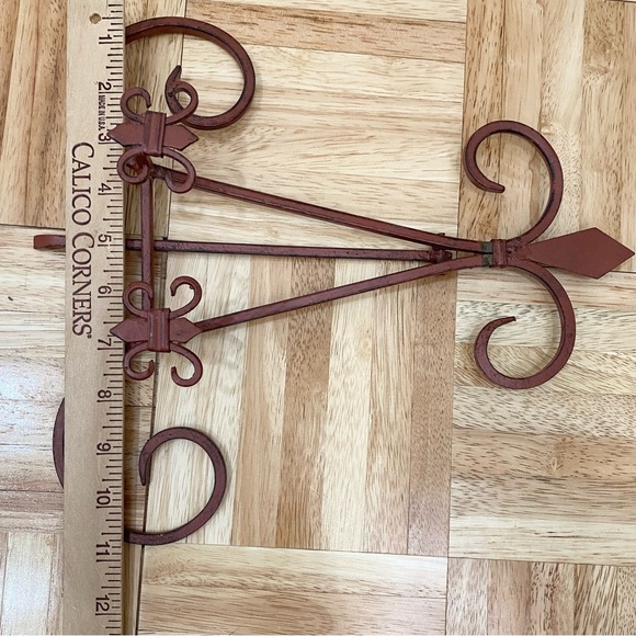 Rust Metal Scroll Easel Foldable Display Book/ Plate Stand - Picture 5 of 8